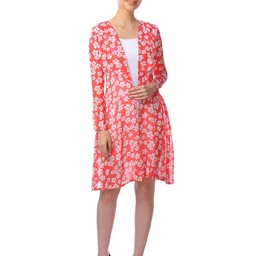 Cation Printed Longline Open Front Shrug image 5
