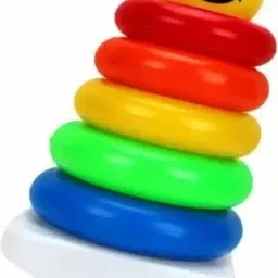 labhu g Smiley Ring Stacking & Sorting Multicoloured 5 Rings for Infants & Toddlers image 4