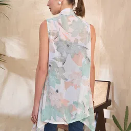 KASSUALLY Printed Asymmetric Shrug image 3