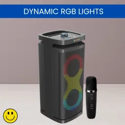 SACRO A1 (PORTABLE BLUETOOTH PARTY SPEAKER) Wireless Karaoke Mic & Deep Bass SoundD39 40 W Bluetooth Party Speaker-picture-11