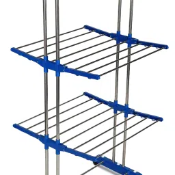 Steel, Plastic Floor Cloth Dryer Stand MODERN AND FOLDABLE INDOOR AND OUTDOOR CLOTHES DRYING RACK-13