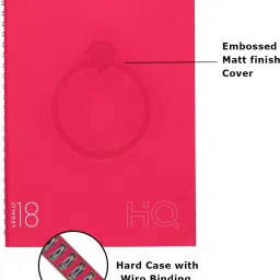 navneet HQ Case Bound Notebook Wiro Book (A5 Size) Married A5 Notebook Single Ruled 192 Pages image 2