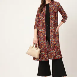 WISSTLER Printed Longline Open Front Shrug image 5