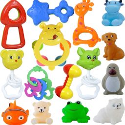 15 Pcs Set of Rattles and Animal Shape Toys Rattle Rattle-34