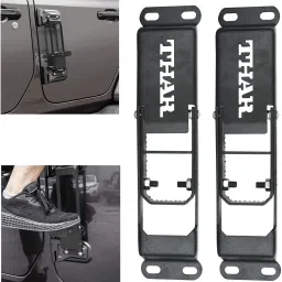Door Hinge Step with Folding Foot Pedal Compatible for Mahindra Thar Black Car Pedal Assembly-15