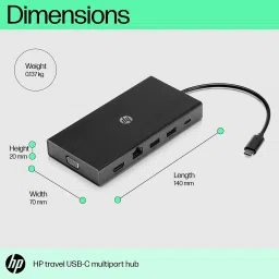 HP Travel USB-C Multi port Hub with USB-C and RJ-45 port (1C1Y5AA) Docking Station image 5