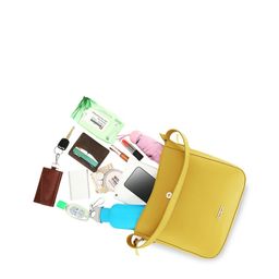 Fastrack Mustard PU Structured Handheld Bag image 5