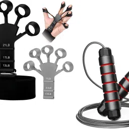 Finger Exerciser With Skipping Rope (Combo Pack Of 2) Fitness Accessory Kit Kit-image-4