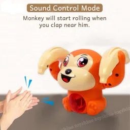 dwiza enterprise Tumbling Rolling Monkey With Voice Sensor, Light, Music & Rotating Arms image 2