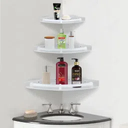 Corner Set of 3 pcs (Size :- 7X9 Inches, 9X12 Inches, 12X15 Inches) Plastic Wall Shelf-image-74