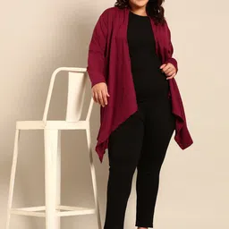 The Pink Moon Plus Size Open-Front Shrug image 4