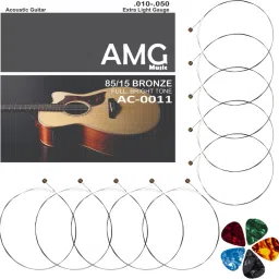 Acoustic B-2nd Guitar Silver steel Strings with 5 Picks Guitar String-image-87