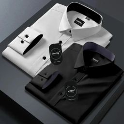 Men Slim Fit Solid Spread Collar Casual Shirt-image-15