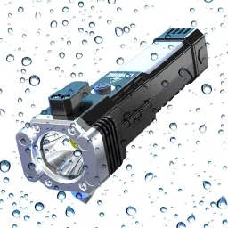 techpunch Best Quality Rechargeable Torch Flashlight Portable LED For Travelling Torch image 3