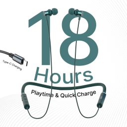ptron Bassstrings 4A with 18 Hrs Playtime,Deep Bass,Clear Calls & Type C Fast Charging Bluetooth Headset image 3