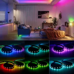 AURECIS WS2812 RGBIC Pixel LED Strip,5VDC, Addressable Led, 16 Million Colour(5 Meter) Light Strip image 5