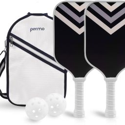 Pickleball Set-2 14mm Carbon Fiber Paddles 2Balls & 1Bag Lightweight & Durable Pickleball Paddle-image-93