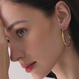 SOHI Women Gold-Plated ontemporary Hoop Earrings-image-74