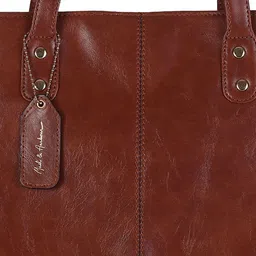 Mast & Harbour Tan Textured Oversized Structured Shoulder Bag image 5