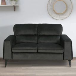 casacraft from pepperfry Volkach Velvet 2 Seater Sofa In Steel Grey Colour-picture-13