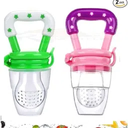 Silicon Fruit Feeder pacidier and Nibbler Pack of 2 Teether and Feeder-12
