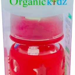 Crystal Diamond Leak Proof Glass Bottle With Silicone Cover For Kids - 120 ml-95