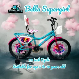 BELLA 20 INCH SUPERGIRL CYCLE IN TYRE TUBE FOR KIDS AGE 6 TO 9 YRS 90% FITTED 20 T (inch) Road Cycle-image-48