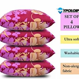 LUXURY Polyester Fibre Abstract Sleeping Pillow Pack of 4-image-74