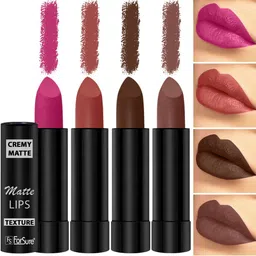 ForSure Set of 4 Cremy Matte Long Lasting & Lightweight Lipstick - Shades 67-71-73-111-46