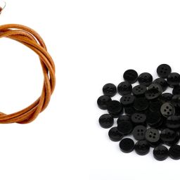 1 Machine Leather Belt + 20 Black Round 4 Holes Buttons Sewing Kit-image-65