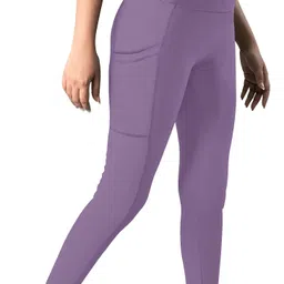 mehrang Solid Women Purple Tights-picture-17