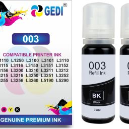 gAdi 003 Refill Ink for Epson L3110,L3115,L3116,L3150,L1110,L3151,L3152,L3156 Printer Black Ink Bottle-image-98