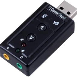 AlexVyan USB 2.0 External Virtual 7.1 Channel 12 MBPS 3D Audio Sound Card Mic adapter for Laptop PC (Plug and Play) Black-7.1 Sound Card-image-4