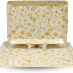 Rectangle Serving Tray for Home & Serve Food, Drinks Microwave Safe Platters Tray-picture-19