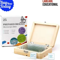 labcare SP-25 Permanent Educational Slides set of 25 Microscope Slide Box-picture-1