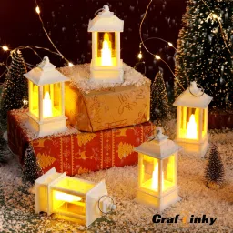 Blub White Lantern for Home Decor/Diwali/Party/New Year, Balcony Hanging Latern White Plastic Hanging Lantern-image-9