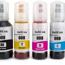 HYNEAR 008 Refill Ink Compatible For L6570,L6580,L15150,L15160 Printers Black + Tri Color Combo Pack Ink Bottle-image-22