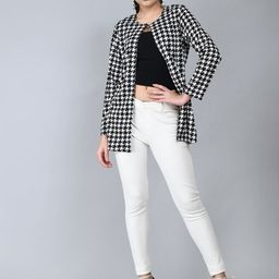 BAESD Women Checked Button Shrug image 5