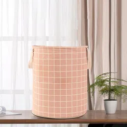 Kuber Industries 3-Pcs Brown Printed Cotton Round Laundry Bag 60 L-8