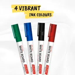 soni officemate Whiteboard marker Starter Kit-Duster 1Pc,50ml Cleaning Solution,4ps 50 ml Marker Refill image 2