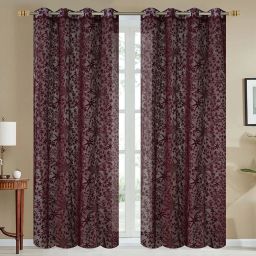 214 cm (7 ft) Polyester Transparent Door Curtain (Pack Of 2)-image-23