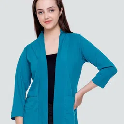 PLUSH PUSH THE FASHION Open Front Cotton Shrug image 5
