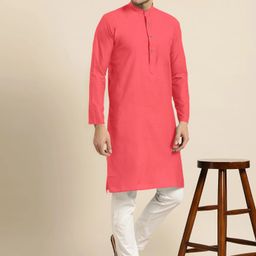 poshside Men Solid Cotton Blend Straight Kurta-picture-38