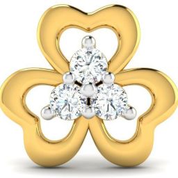 LORDS JEWELS Flower of Souls Diamond Nose Pin for Women & Girls BIS Hallmarked 18kt Yellow Gold Ring-image-45