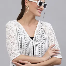 Style Quotient Women White Shrug-22