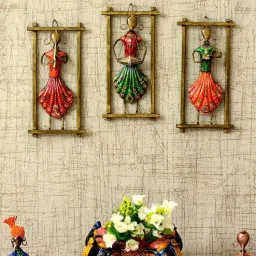 craft tree Contemporary Lady Musician S/3 Iron Wall Frame-picture-22