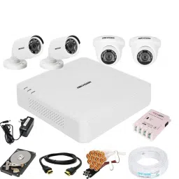 HIKVISION 4 Channal DVR 1080p 1Pcs,Outdoor Camera 2Pcs,Indoor Camera 2Pcs, Security Camera-20