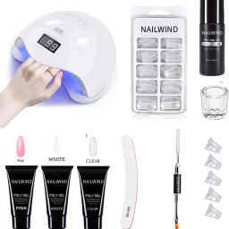Poly Nail Gel Extension Kit for Builder Gel, UV Nail Art Kit-image-26