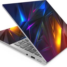 Techfit HD Printed Easy to Install Full Panel Laptop Skin/Sticker/Stretchable Vinyl/Cover for all Size Laptops upto 15.6 inch No Residue, Bubble Free - Colorful 3d Pattern Self Adhesive Vinyl Laptop Decal 15.6-88