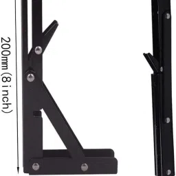 vattu Folding Shelf Bracket Heavy Duty Metal Collapsible Shelf Bracket for Bench Table 40 Cms Shelf Bracket image 4